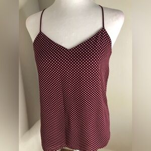 Maroon Polka Dot Top Size Small